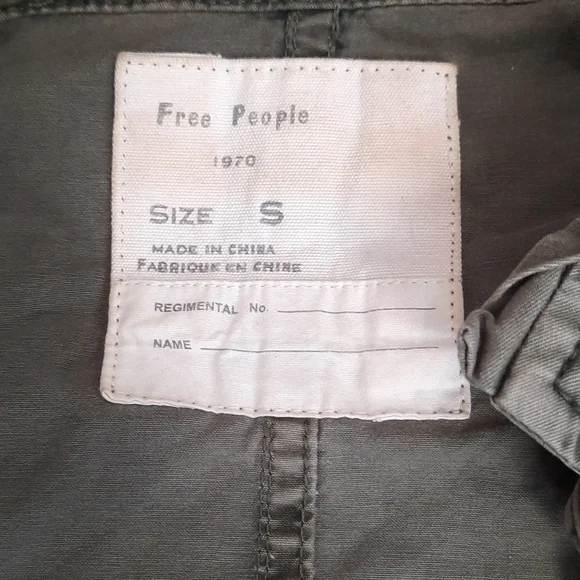 Free People Military Moto Green Lightweight Jacket - Picture 2 of 7